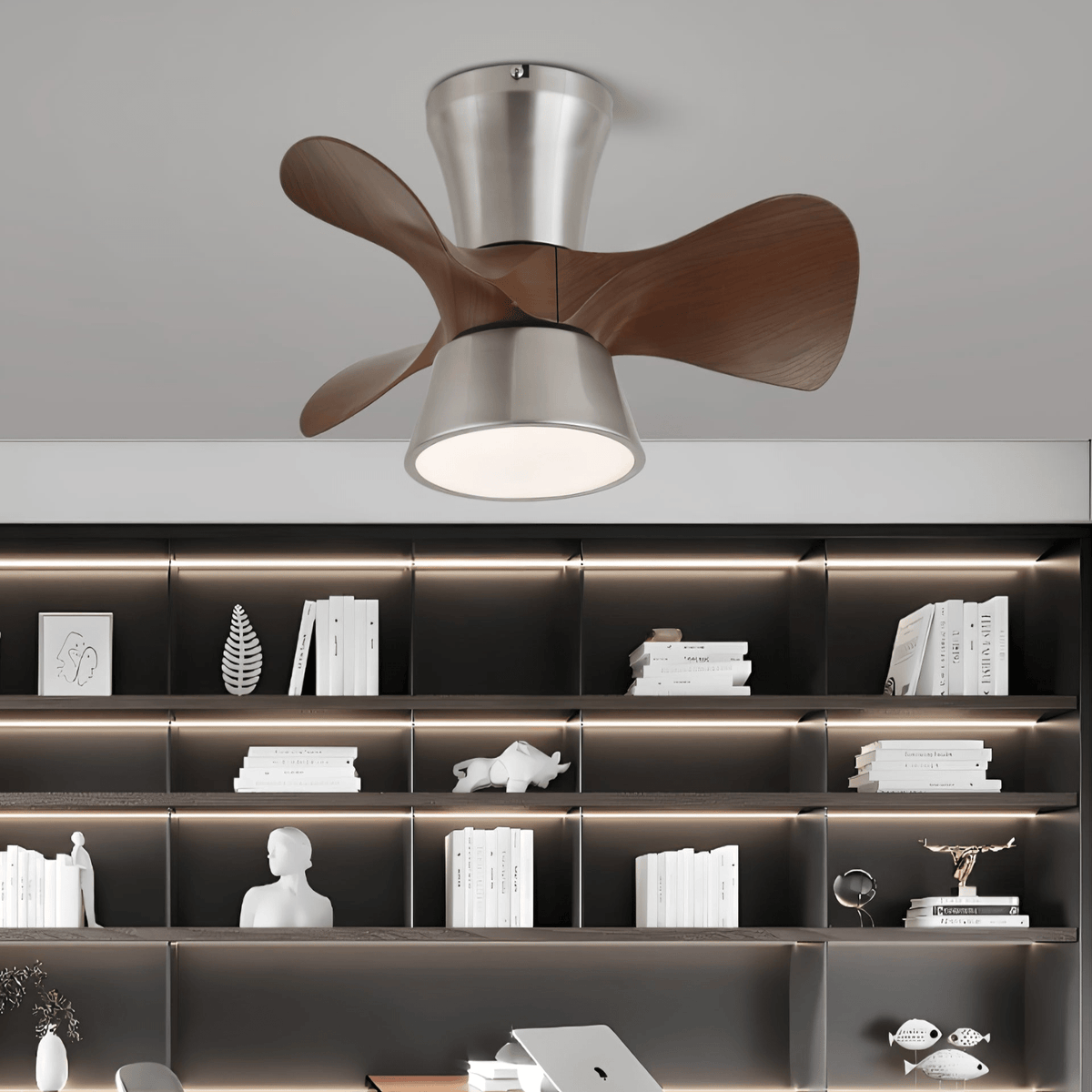 Nera Modern Wood Ceiling Fan Light