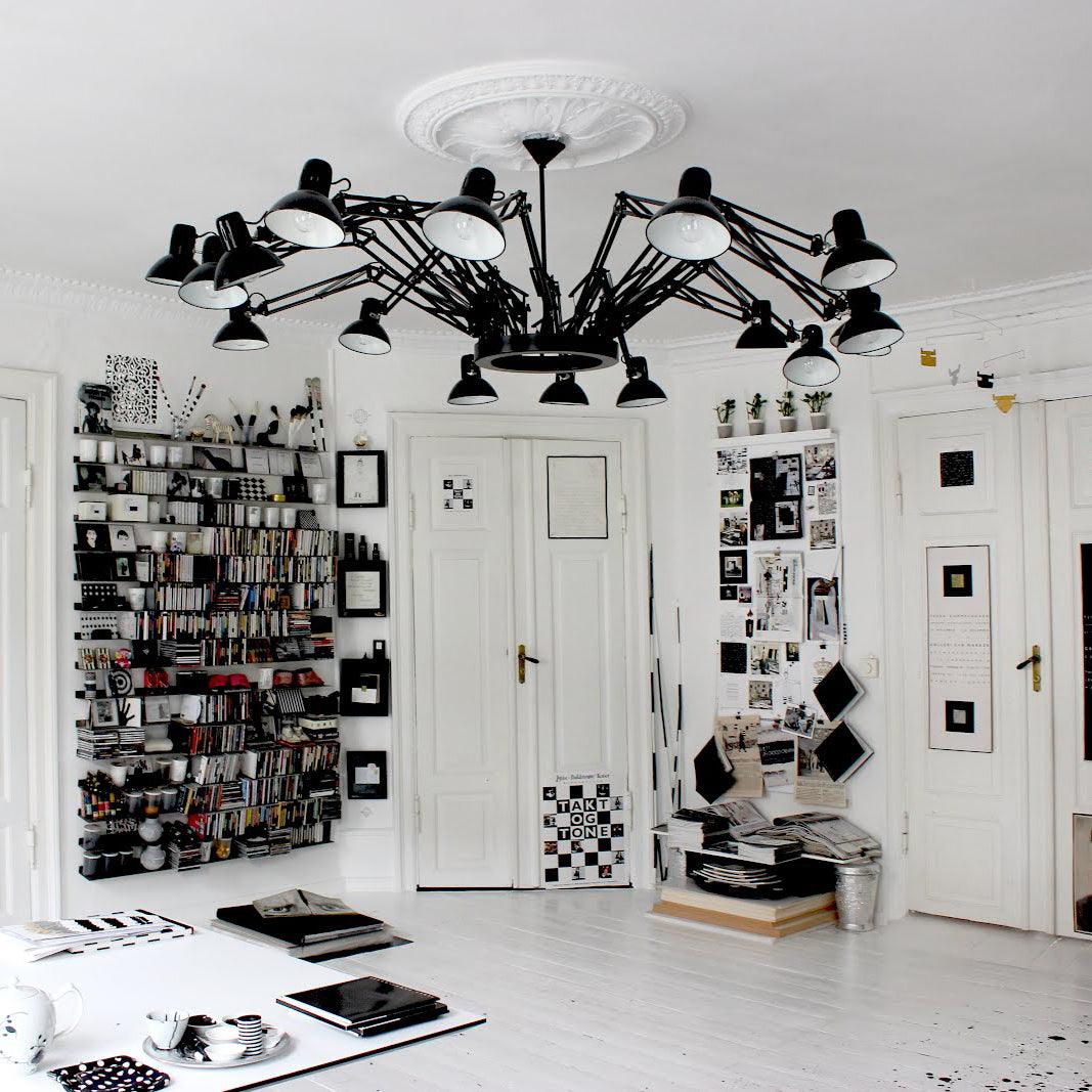 Livenu Chandelier Black Adjustable Multi Arm
