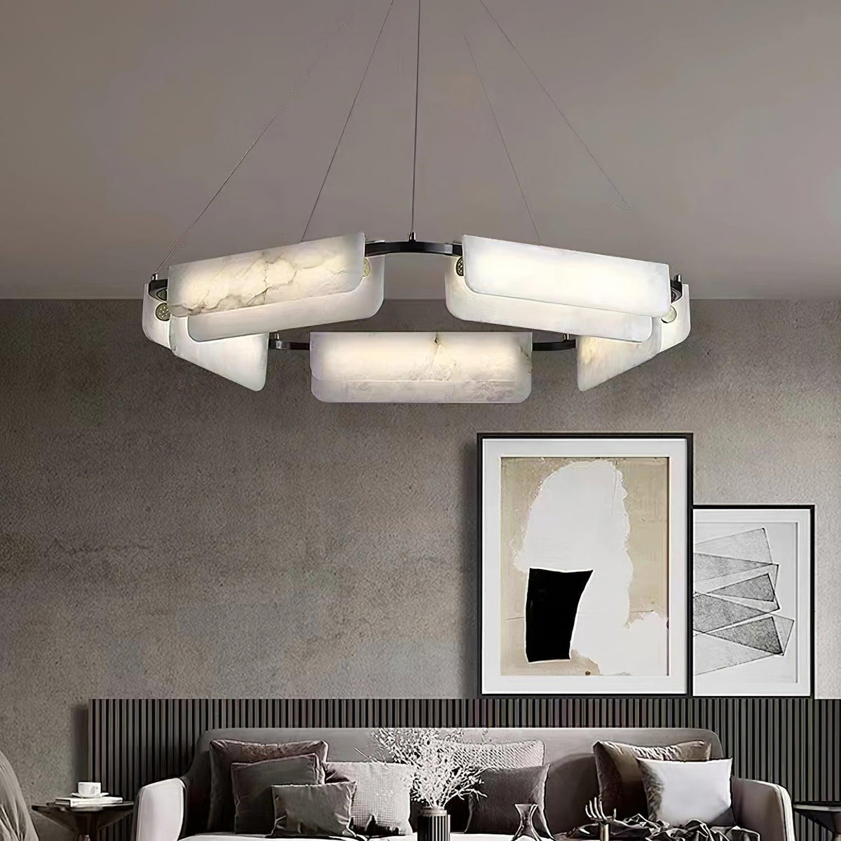 Circona Alabaster Pendant Light