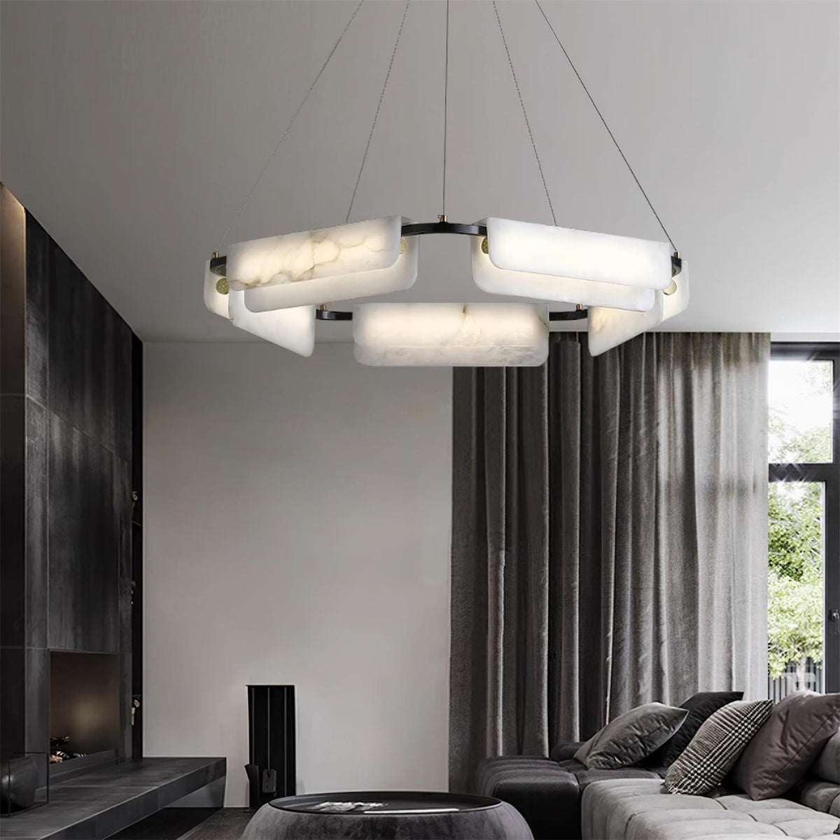 Circona Alabaster Pendant Light