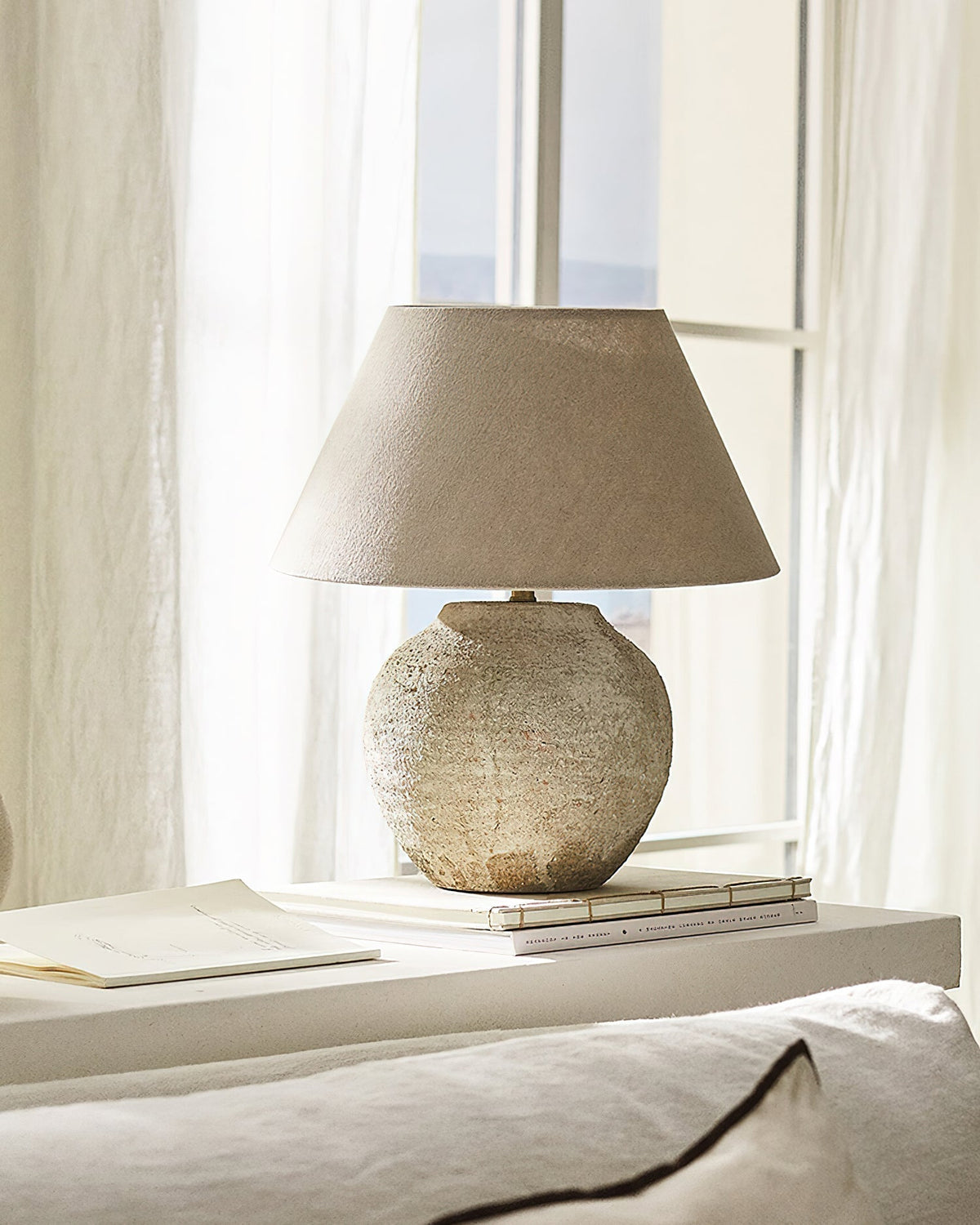 Ceranielle Table Lamp Desert Sand Ceramic Base
