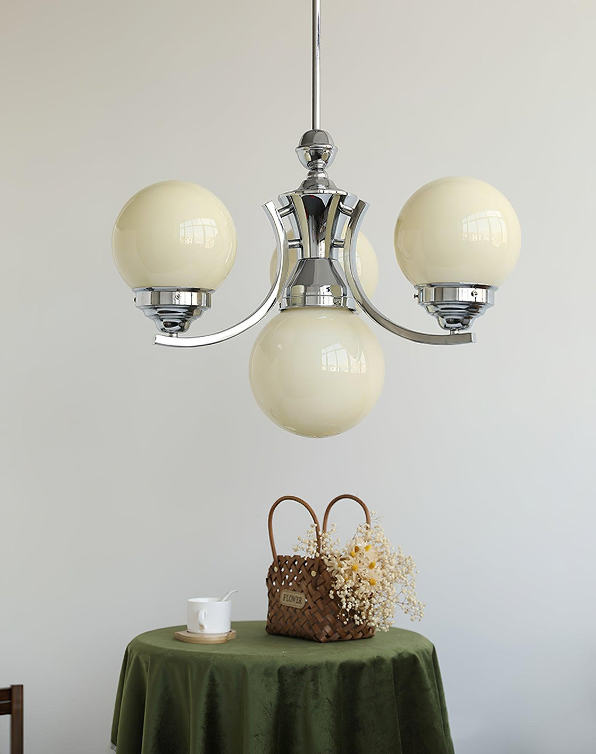 Dusk Chandelier Globe Chrome Modern 5-Light