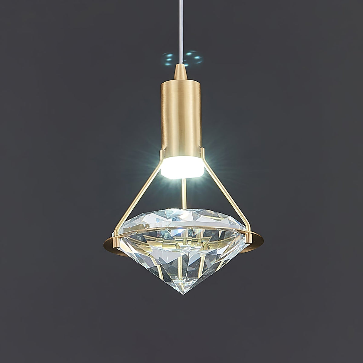Cira Pendant Lamp Brass Crystal Elegant