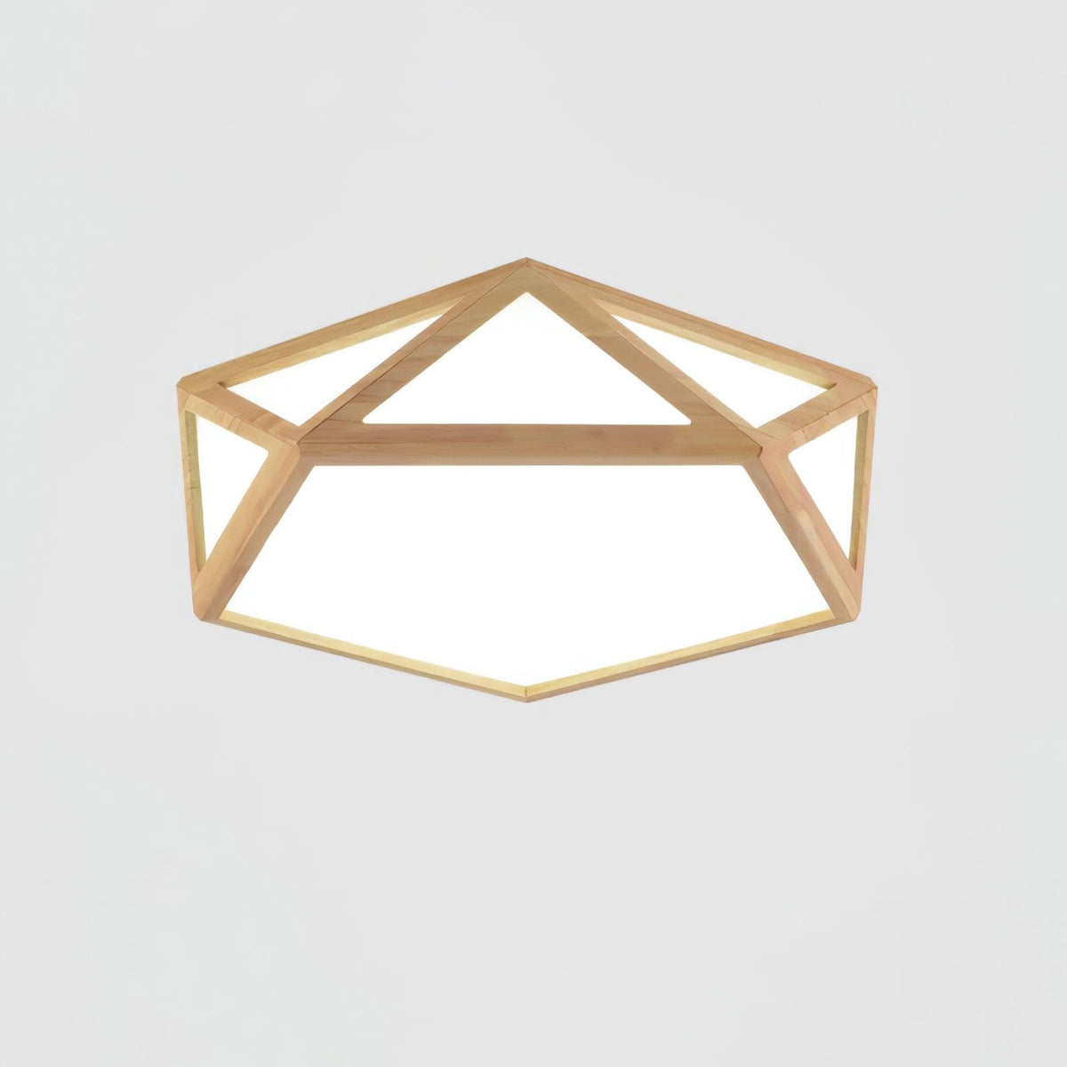 Syleneria Ceiling Lamp Wooden Diamond Geometric Modern