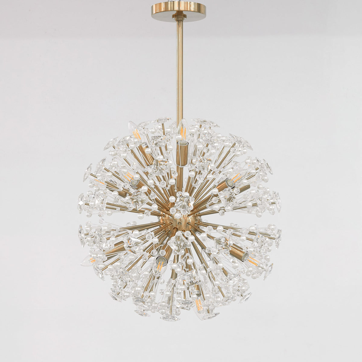 Zene Chandelier Dickinson Gold Crystal Starburst