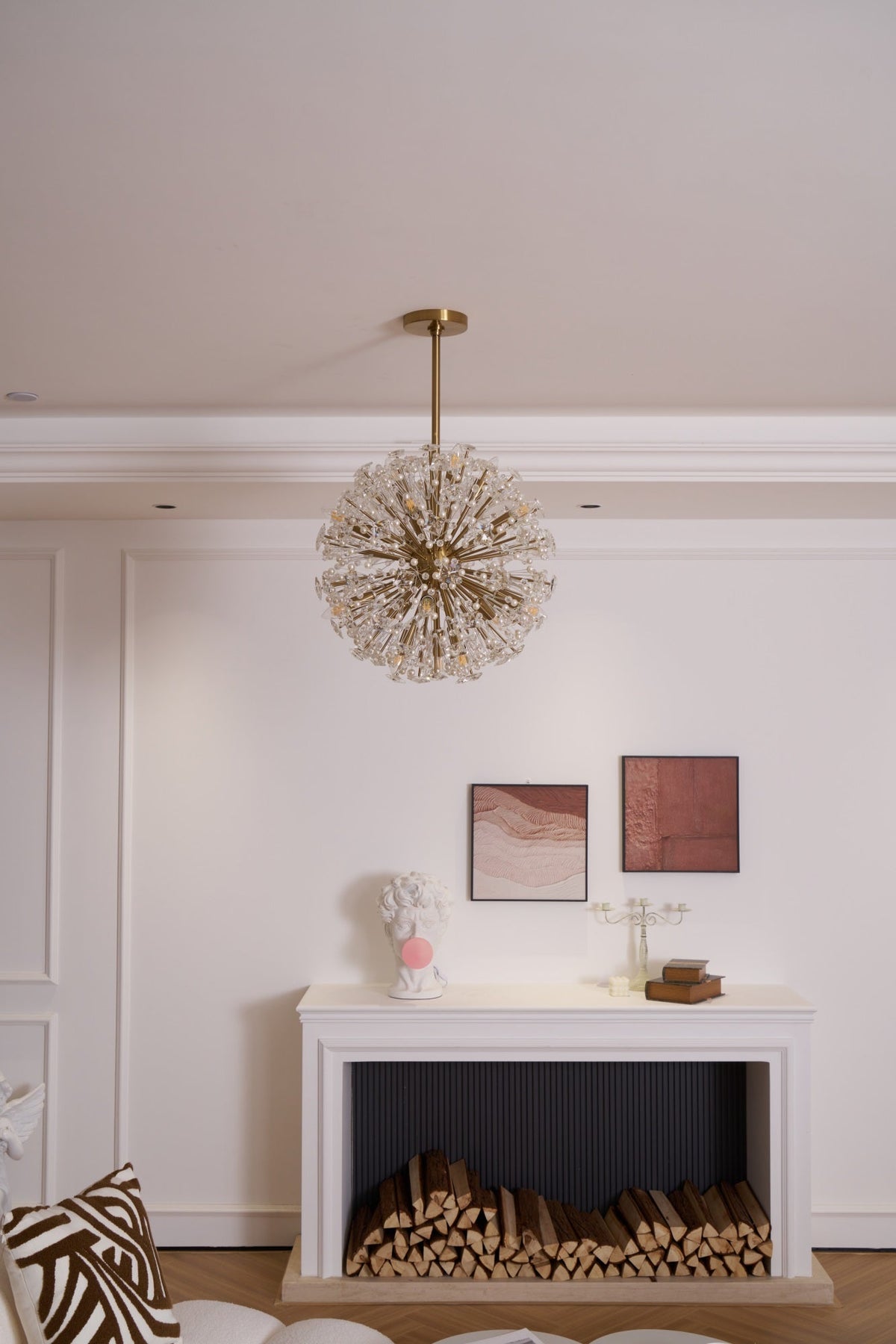 Zene Chandelier Dickinson Gold Crystal Starburst
