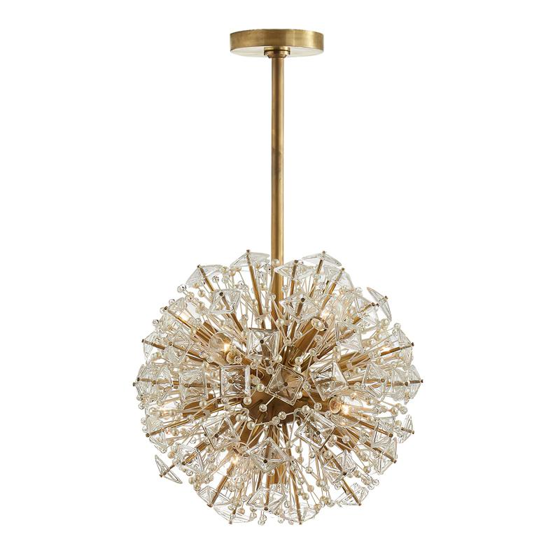 Zene Chandelier Dickinson Gold Crystal Starburst