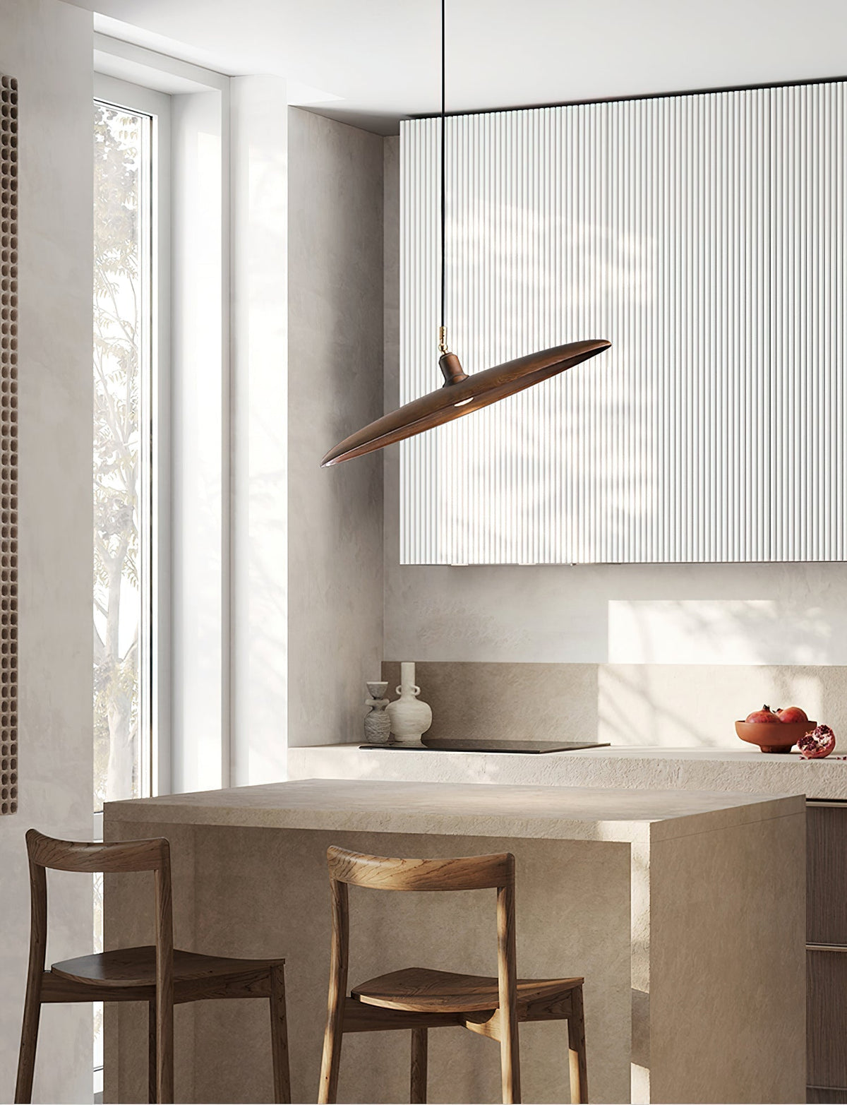Zelirira Blade Wood Pendant Light