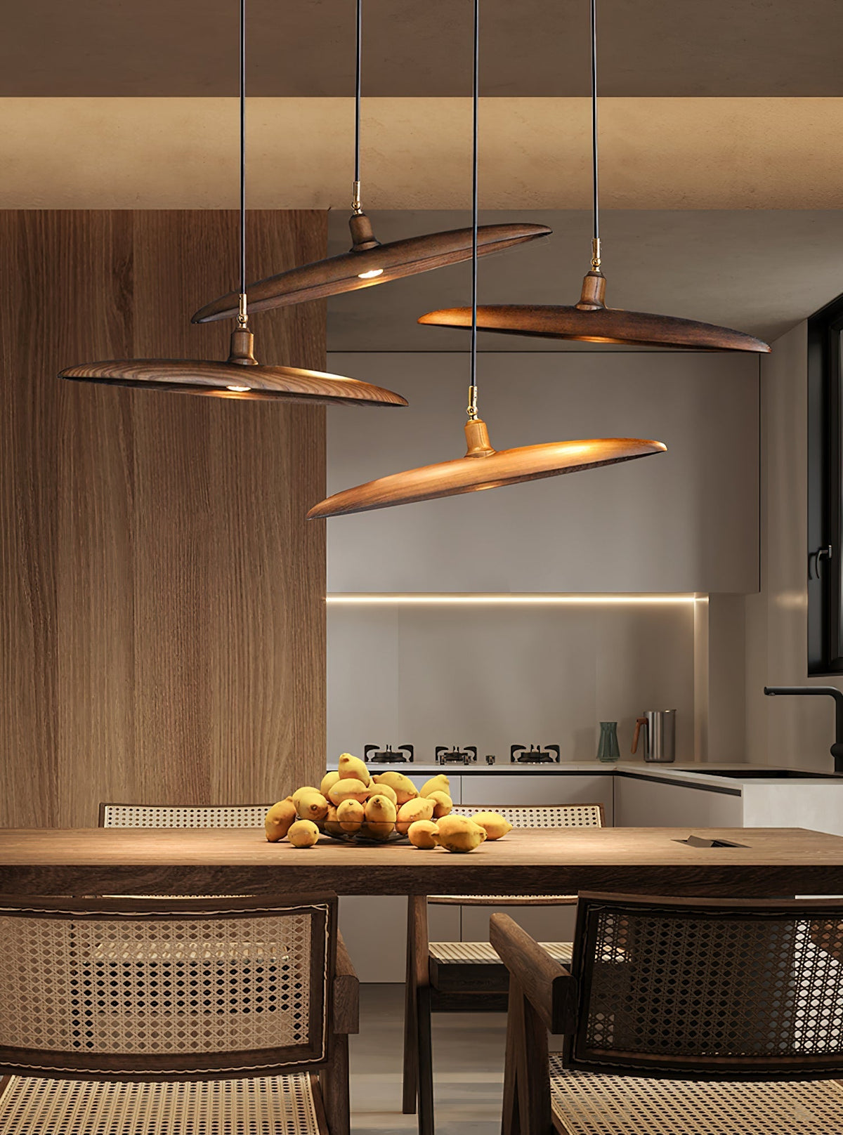 Zelirira Blade Wood Pendant Light