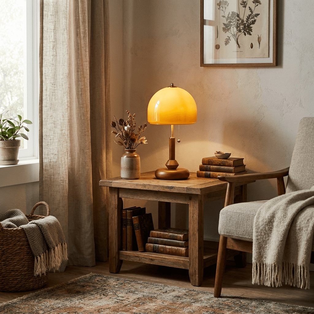 Waola Dome Wooden Table Lamp