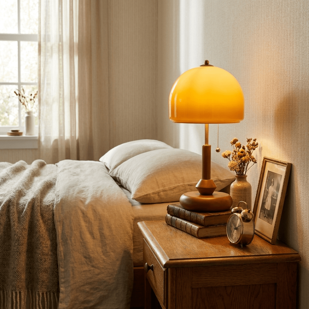 Waola Dome Wooden Table Lamp
