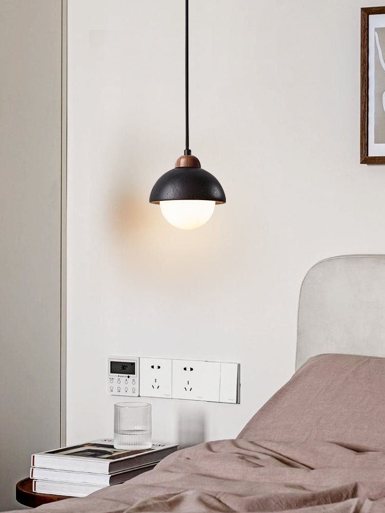 Tavoria Simple Domewood Black Travertine Pendant Lamp