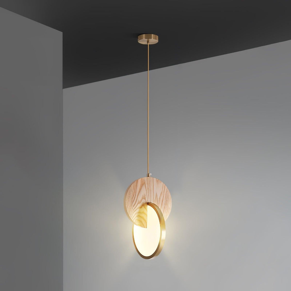 Lysola Wood Ring Pendant Light