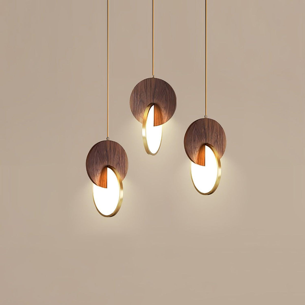 Lysola Wood Ring Pendant Light