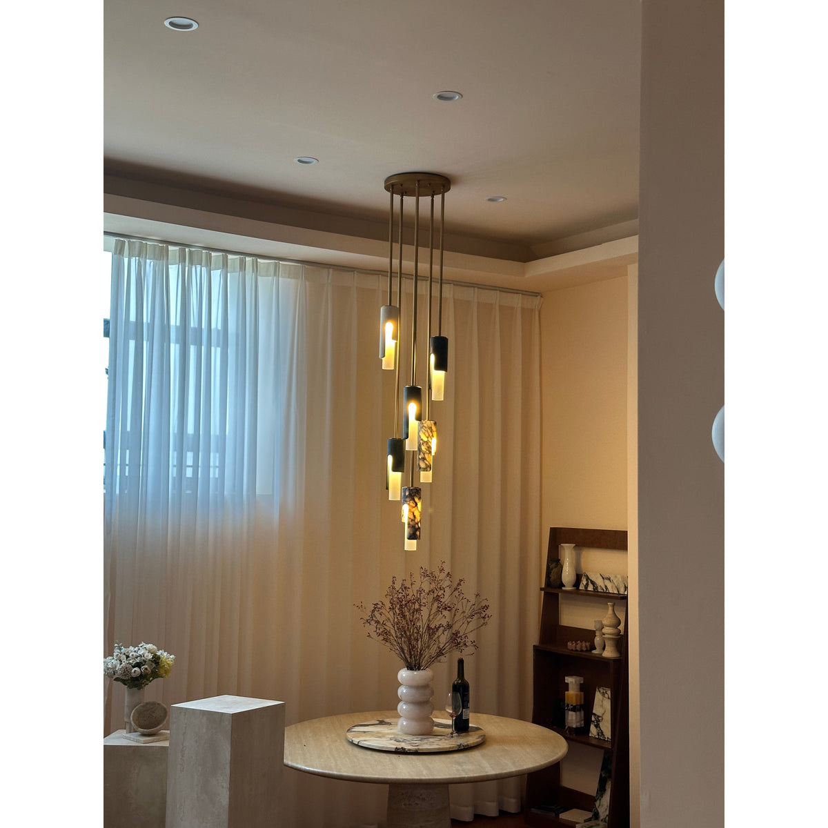 Elix Modern Minimalist Marble Glass Pendant Lamp