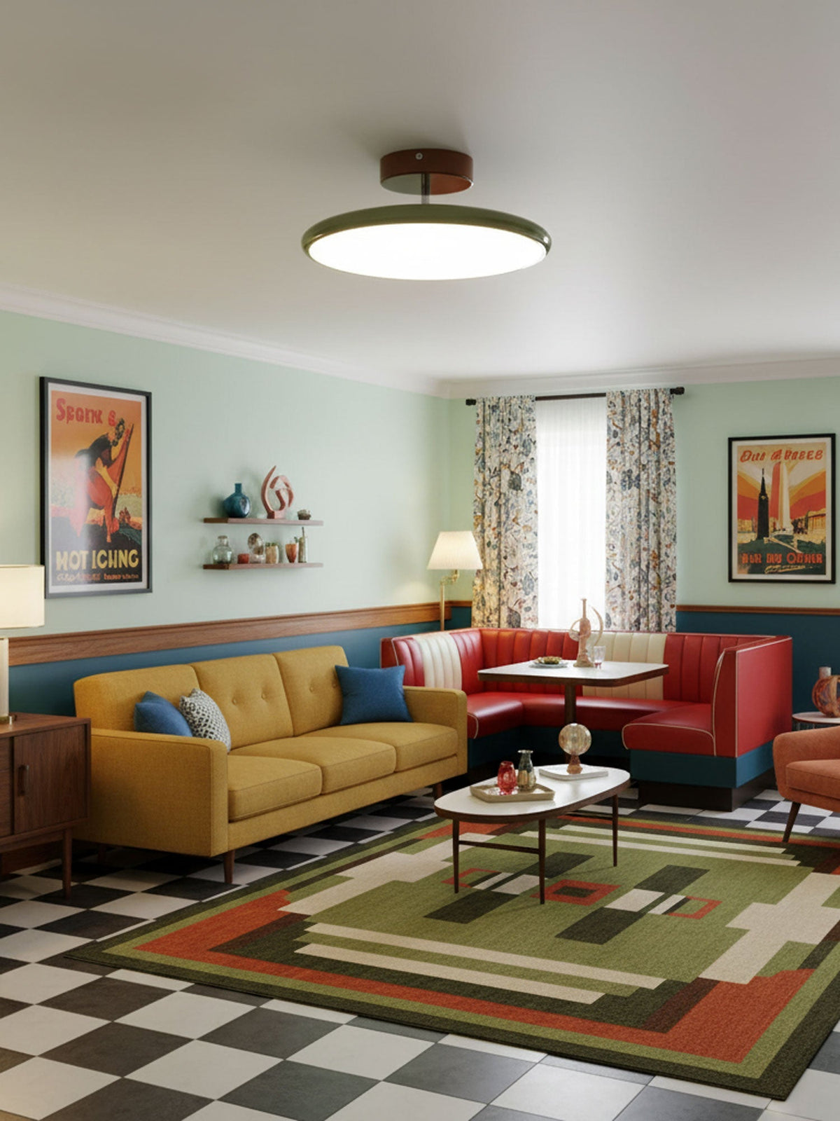 Yanik Adjustable Flush Mount Ceiling Light