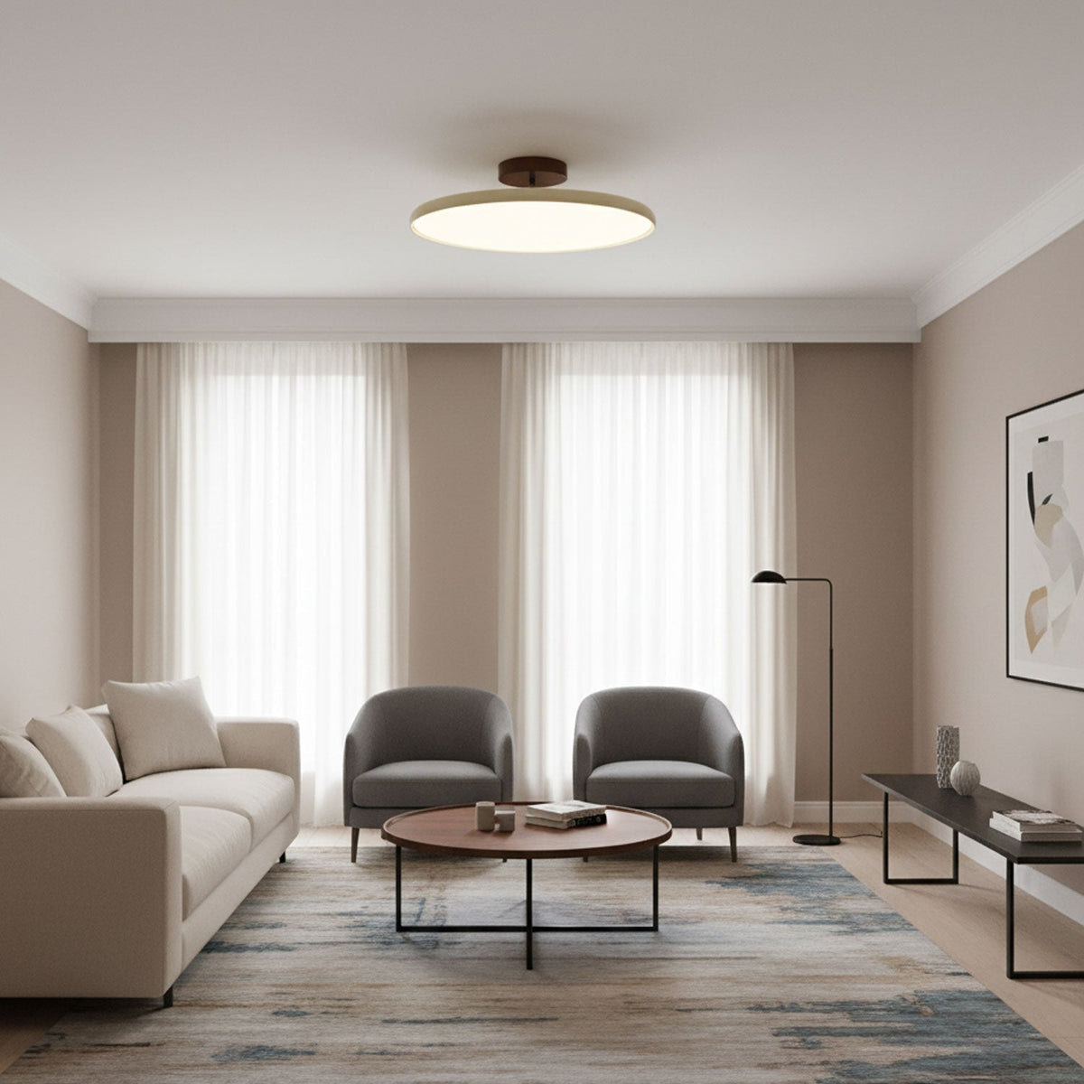 Yanik Adjustable Flush Mount Ceiling Light