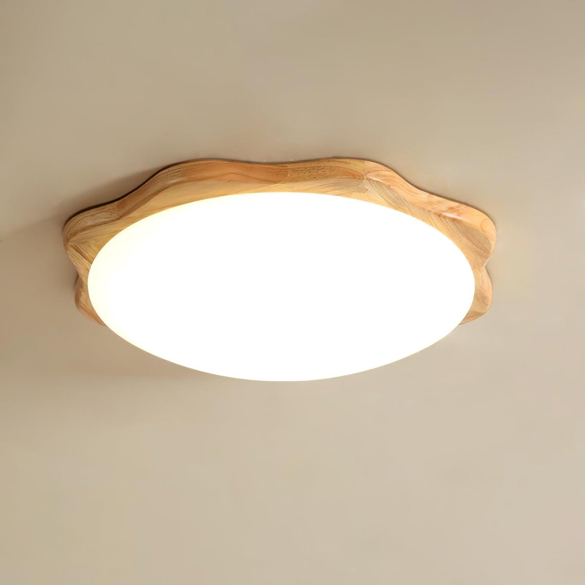 Myshae Modern Minimalist Drum Wood Ceiling Lamp
