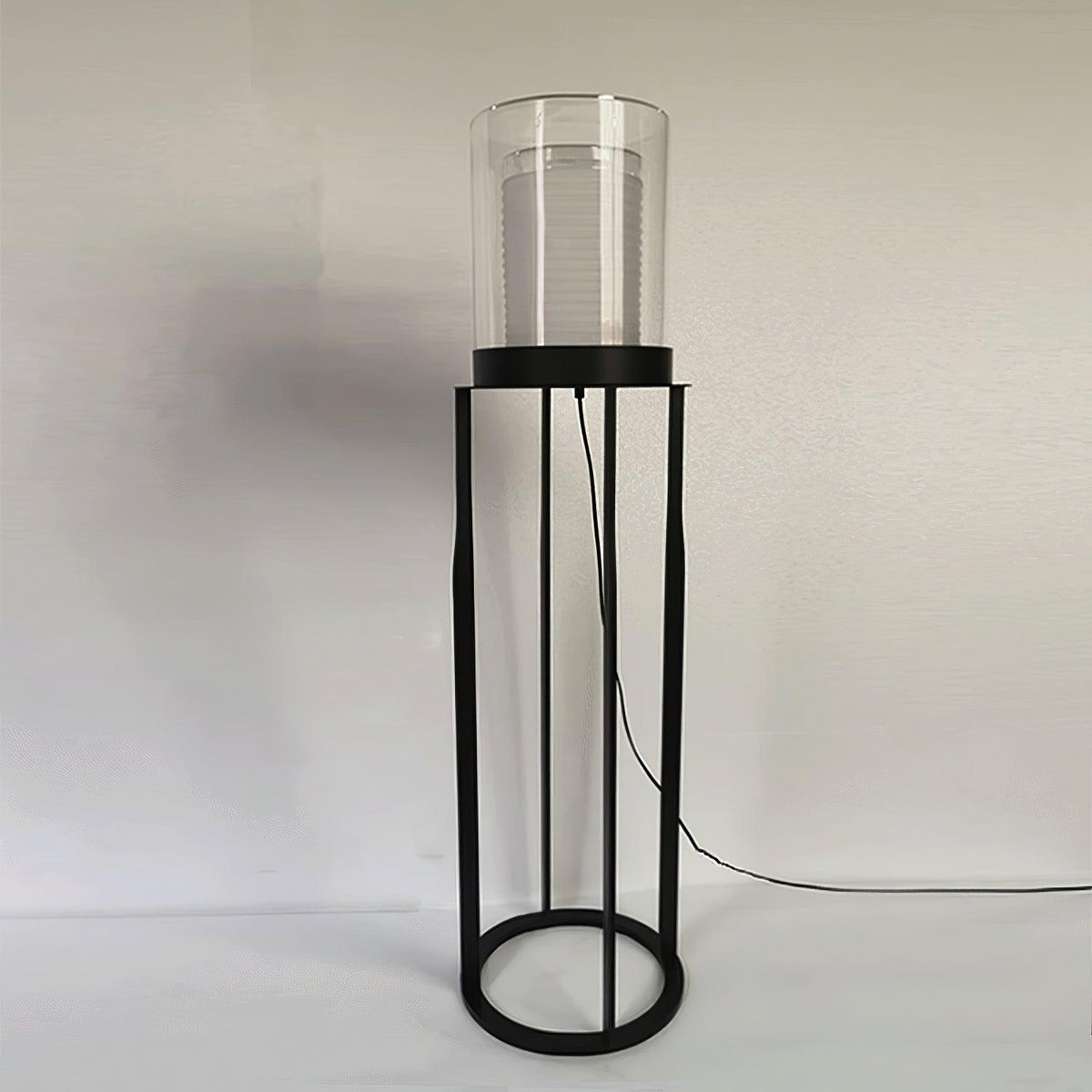 Lioraielle Dual Cylinder Glass Floor Lamp