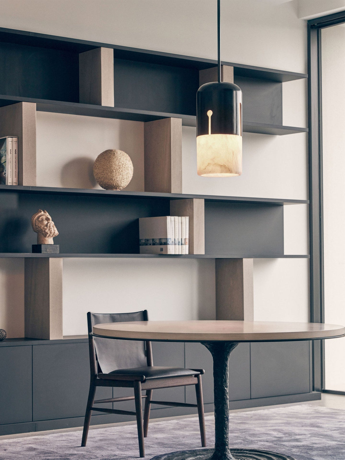 Silas Alabaster Duotone Capsule Pendant Lamp