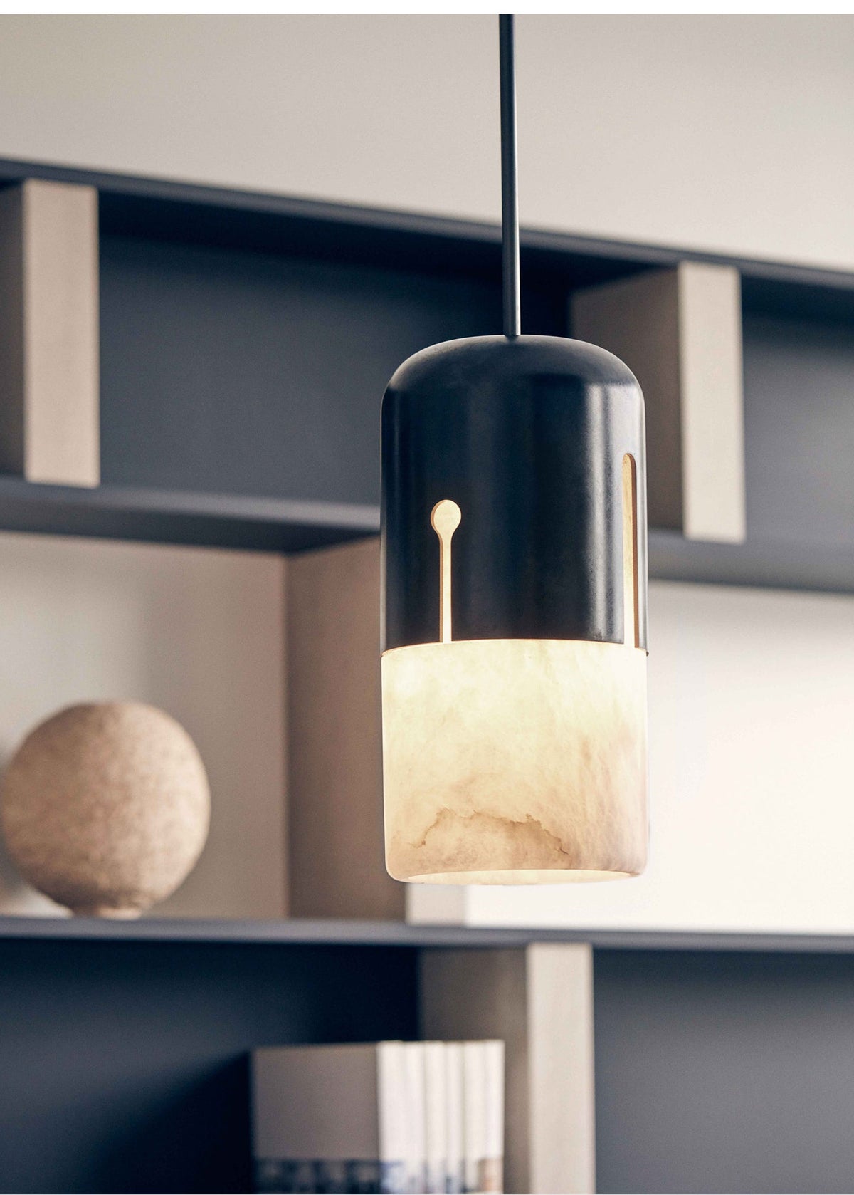 Silas Alabaster Duotone Capsule Pendant Lamp