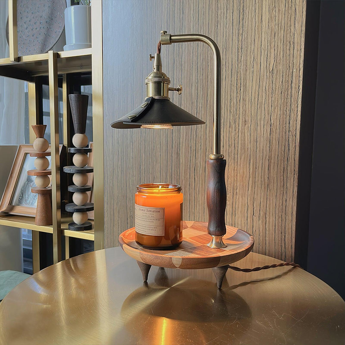 Cadorir Industrial Leather Desk Lamp