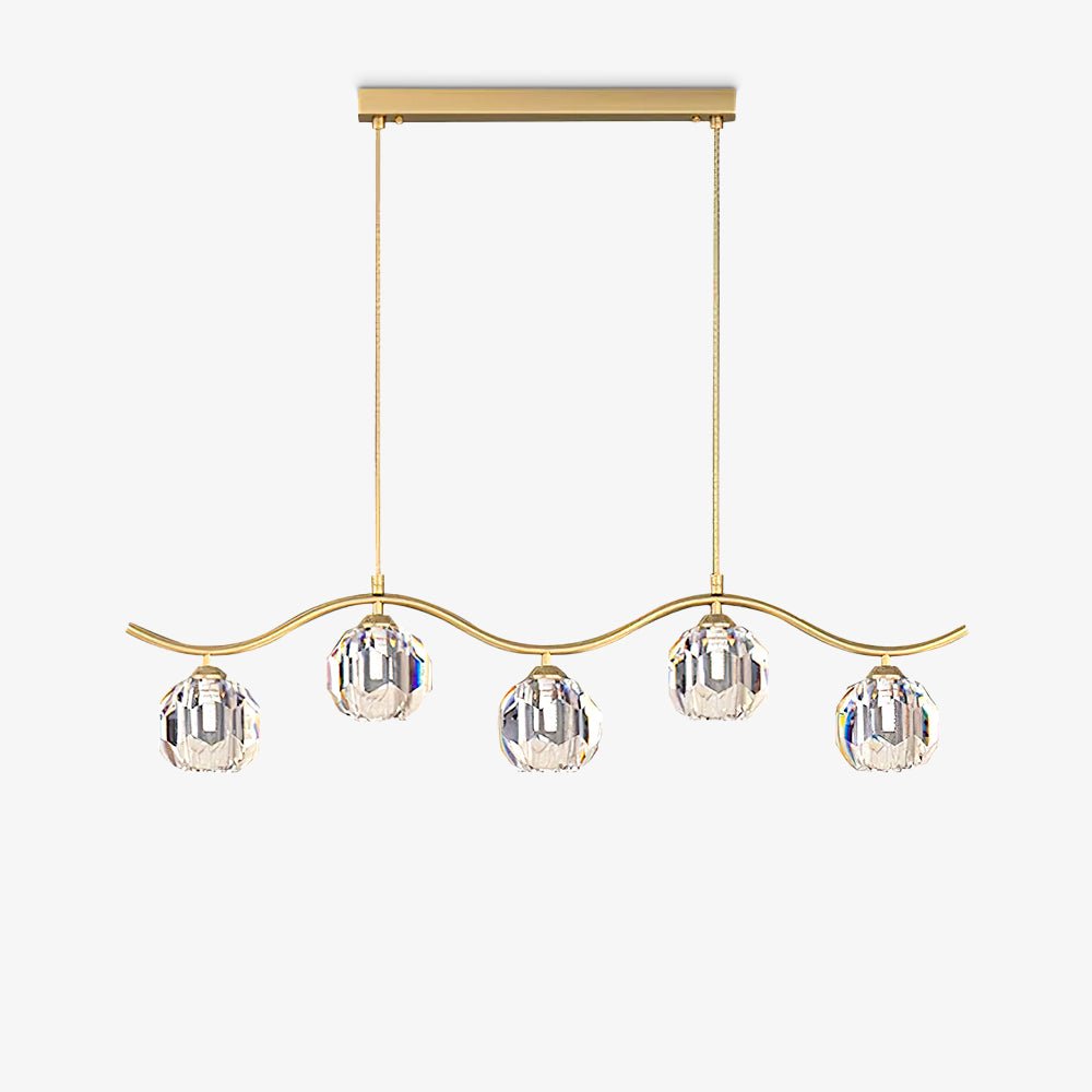 Luxenora Chandelier Copper and Crystal Geometrical