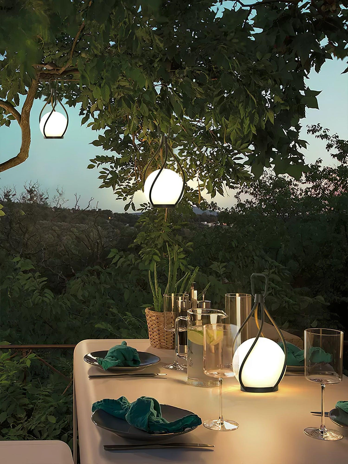 Emma Minimalist Glass Table Lamp