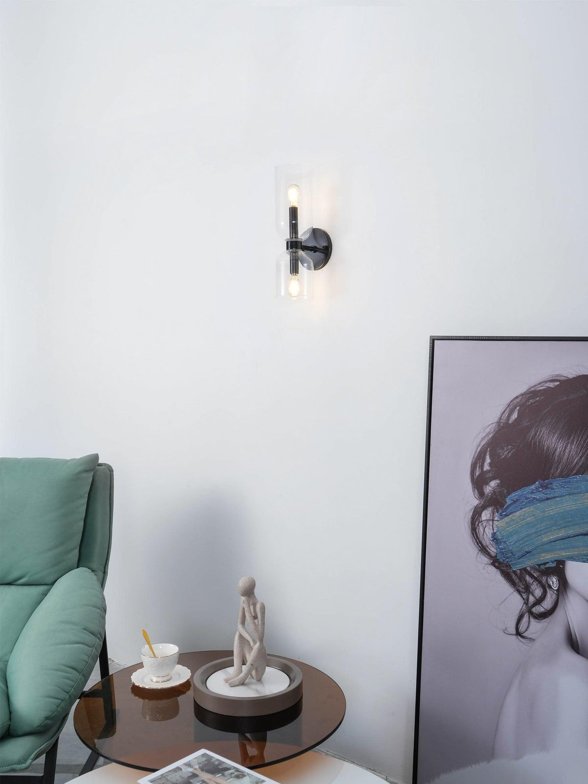 Zildes Nordic Art Plug-In Glass Wall Lamp