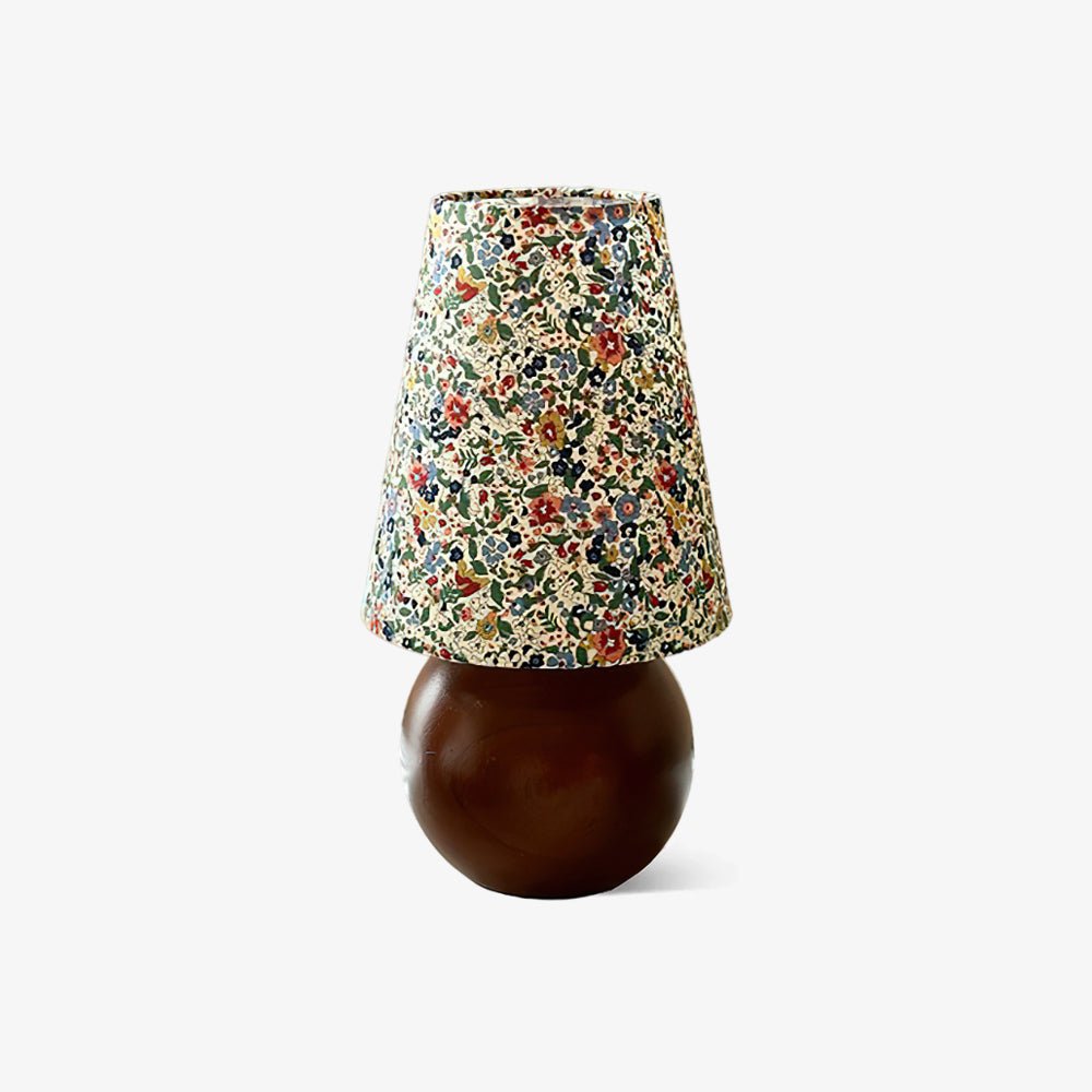 Elvivelia Vintage Wood Table Lamp