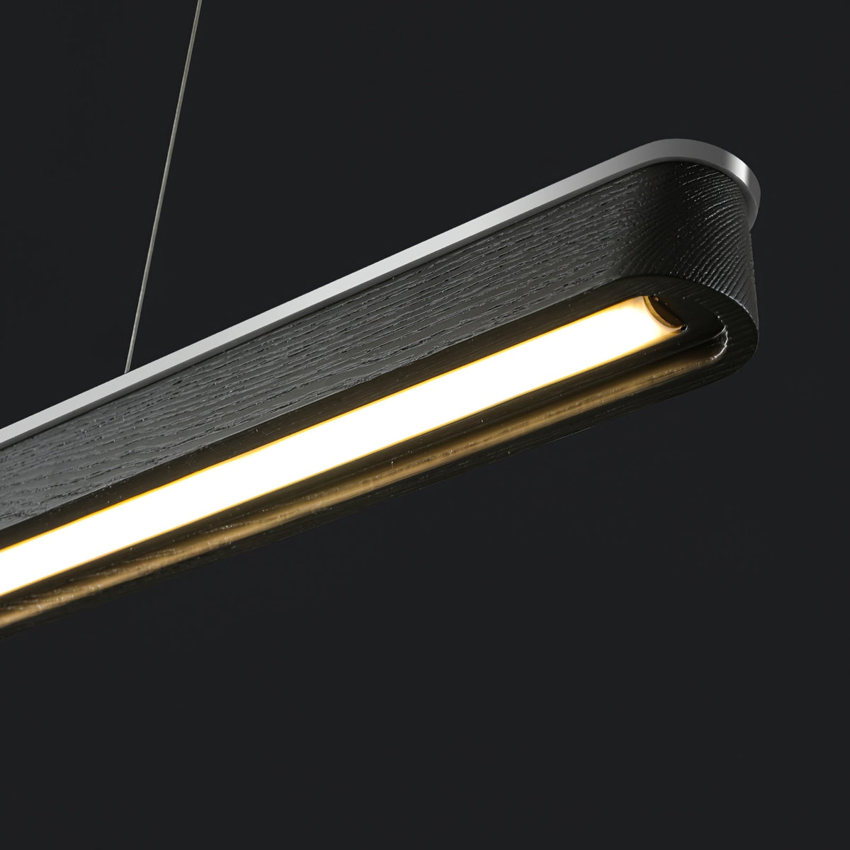 Zura Industrial Wood  Linear Pendant Lamp