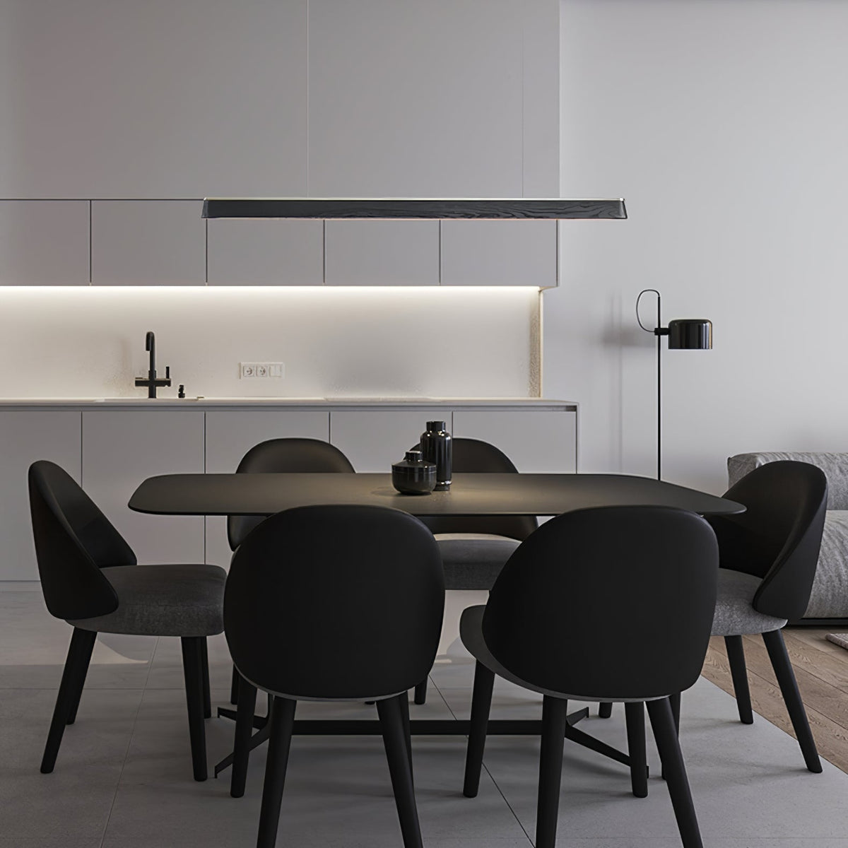 Zura Industrial Wood  Linear Pendant Lamp