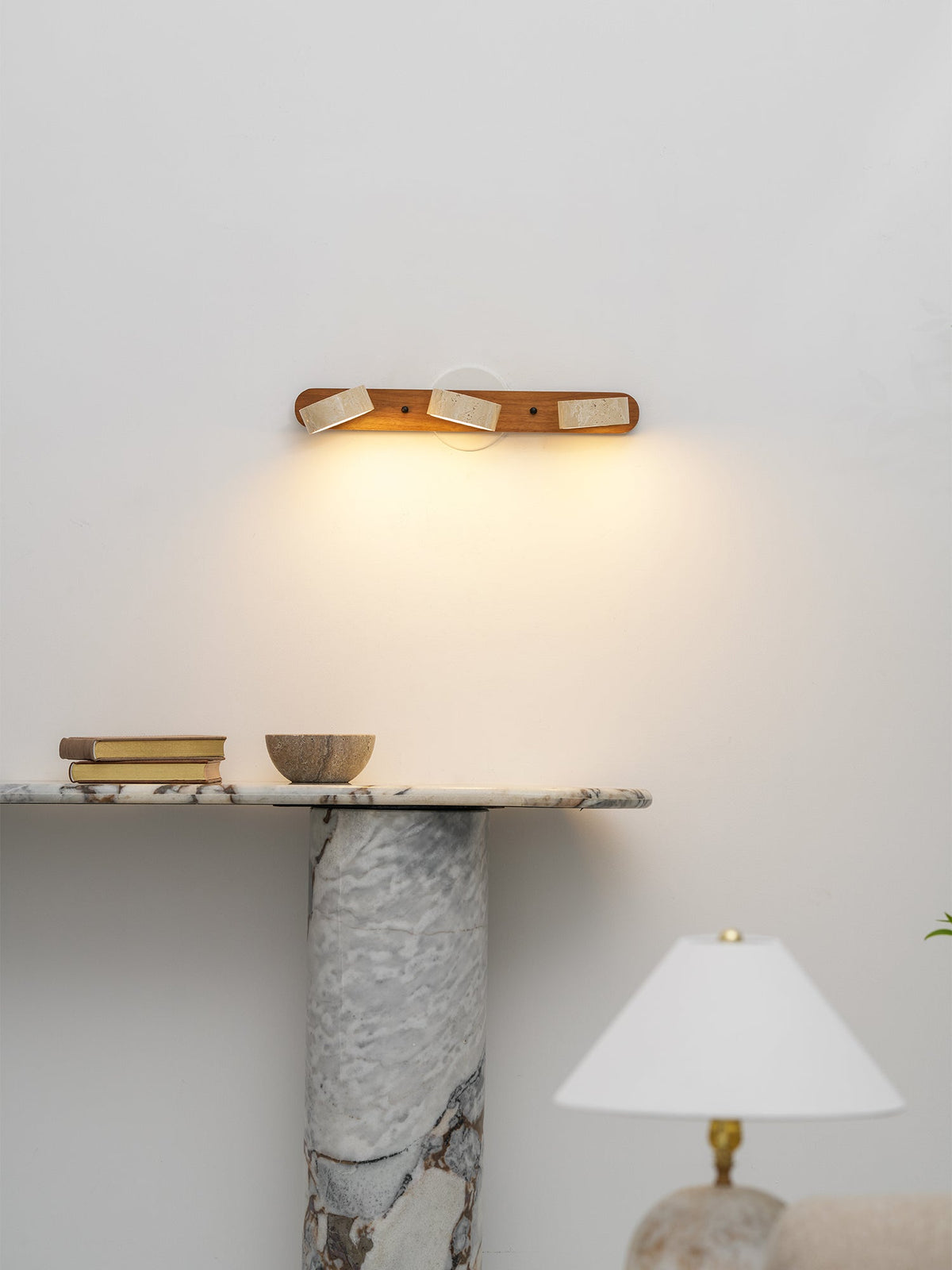 Hewen Travertine Duo Indoor Wall Light