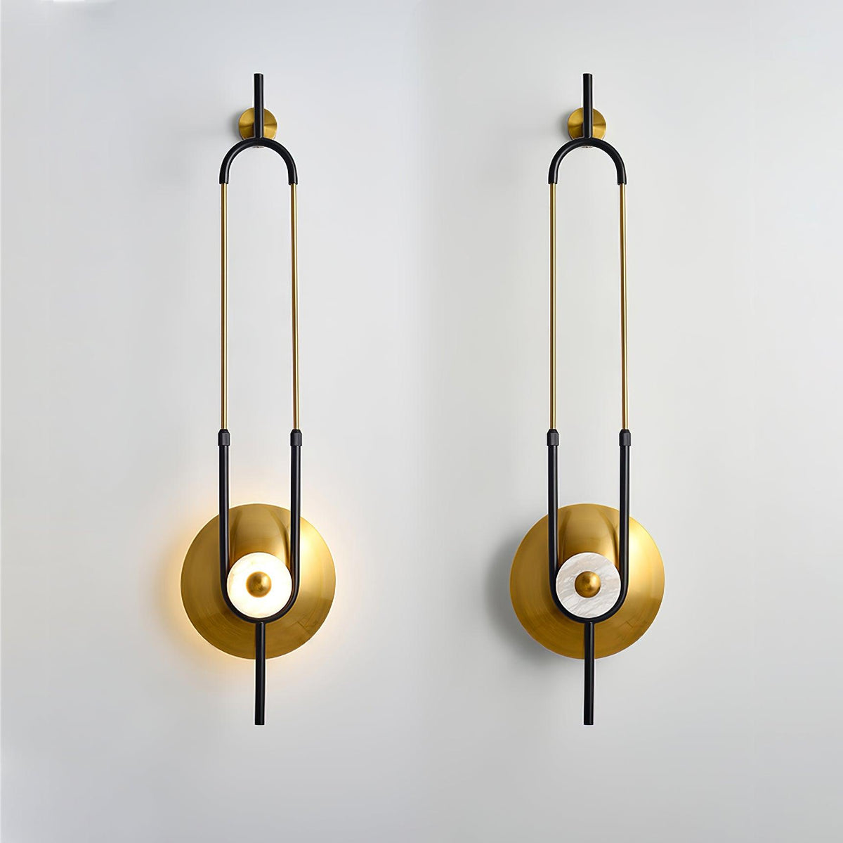 Ivory Modern Minimalist Ring Marble Wall Light