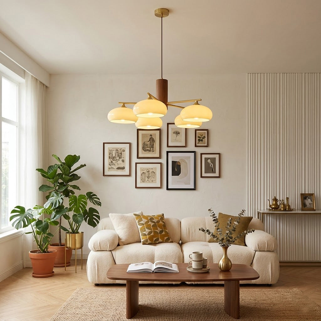 Bion Elliptical Persimmon Chandelier