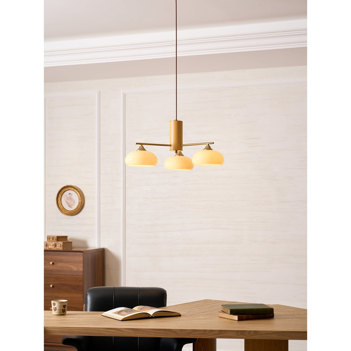Bion Elliptical Persimmon Chandelier