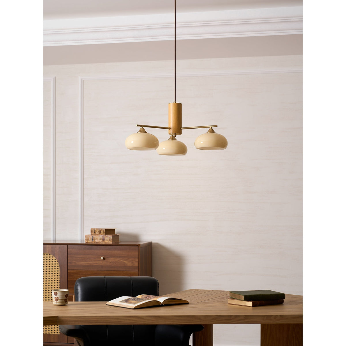 Bion Elliptical Persimmon Chandelier