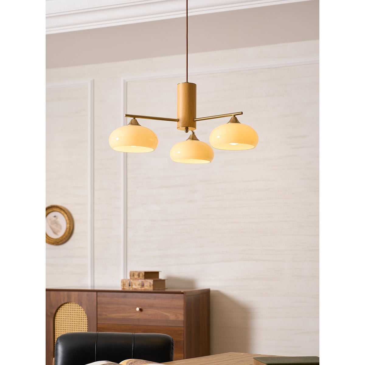 Bion Elliptical Persimmon Chandelier