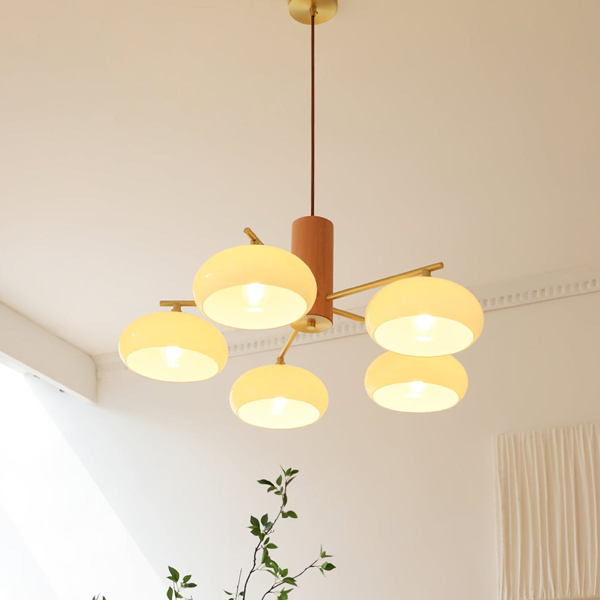 Yado Elliptical Persimmon Chandelier