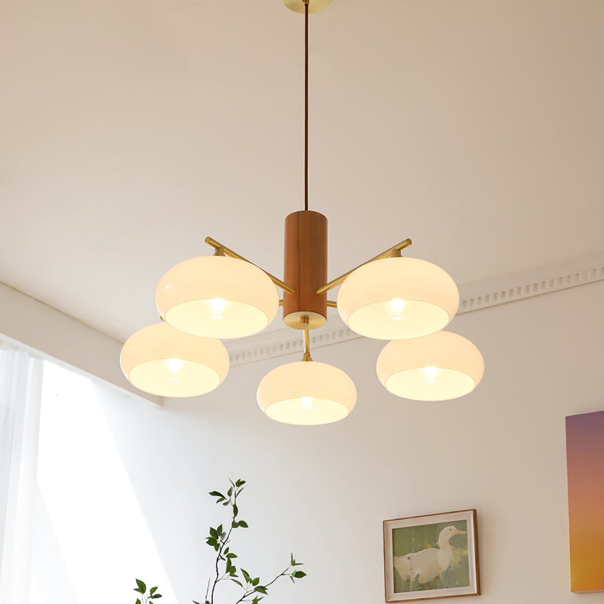 Bion Elliptical Persimmon Chandelier