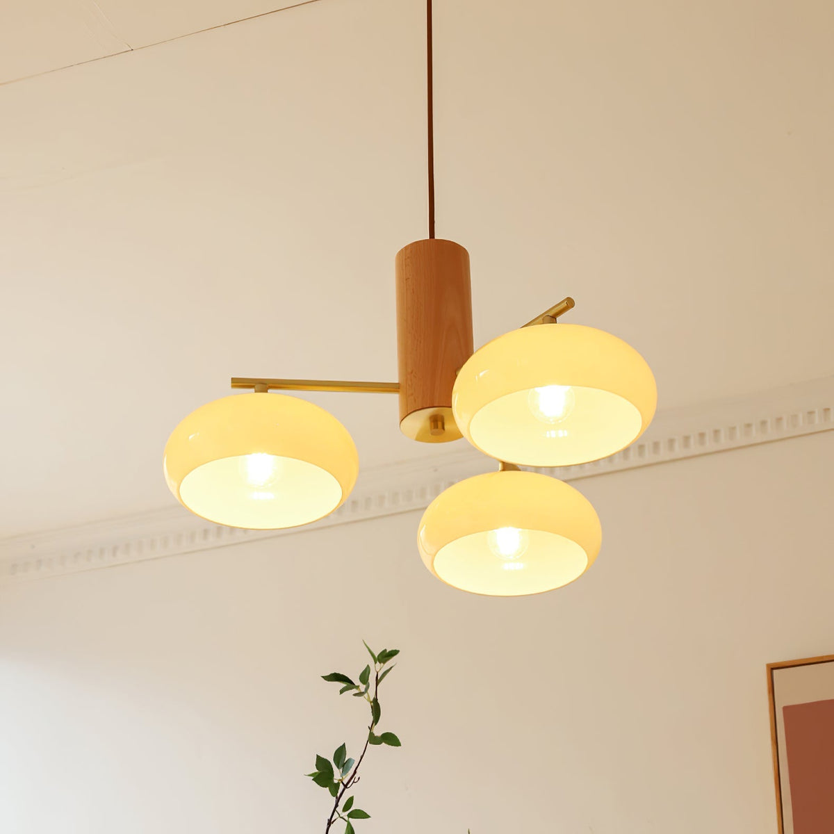 Bion Elliptical Persimmon Chandelier