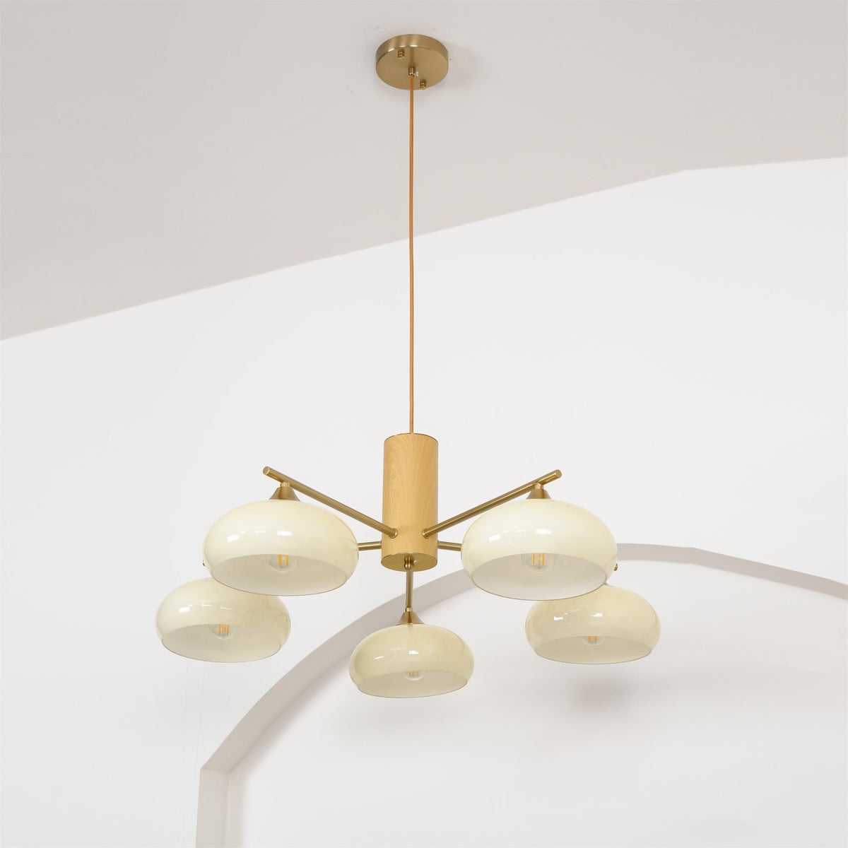 Yado Elliptical Persimmon Chandelier