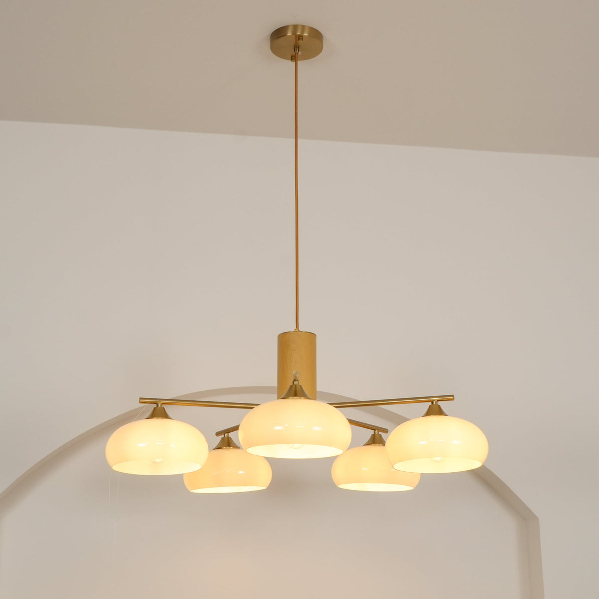 Bion Elliptical Persimmon Chandelier
