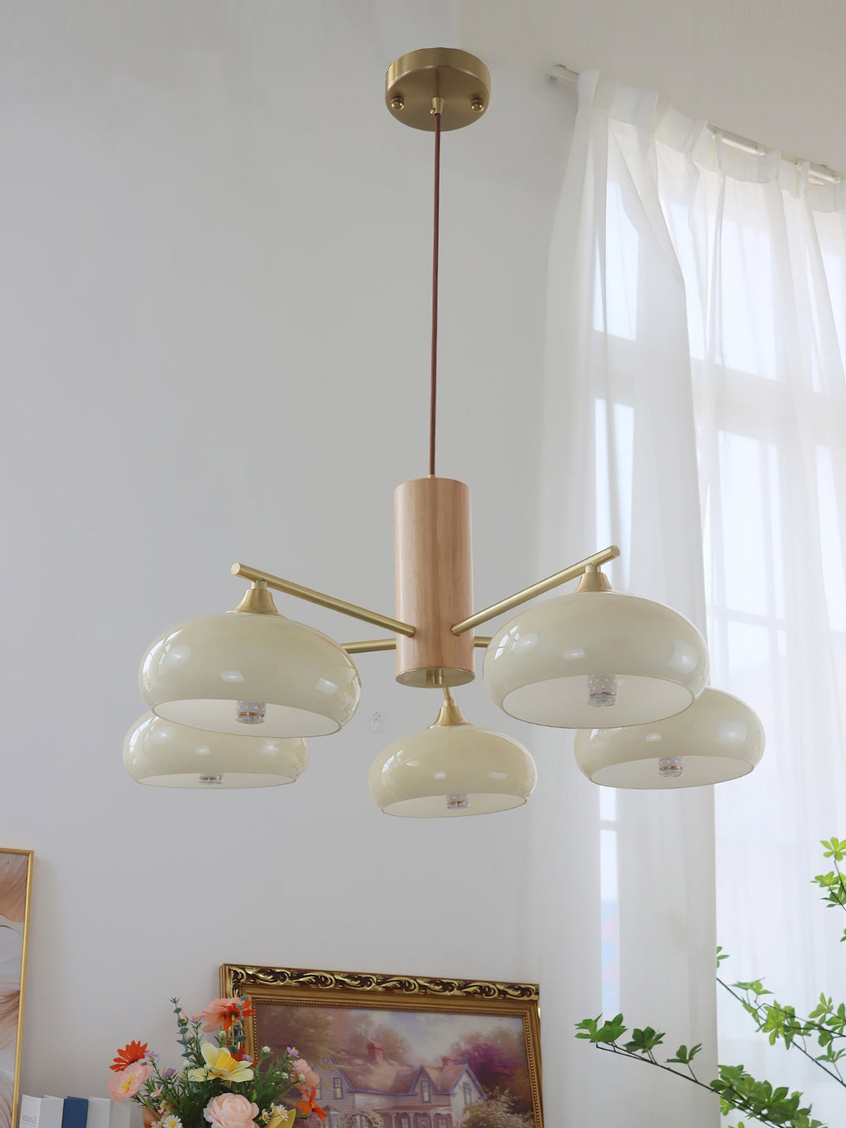 Bion Elliptical Persimmon Chandelier