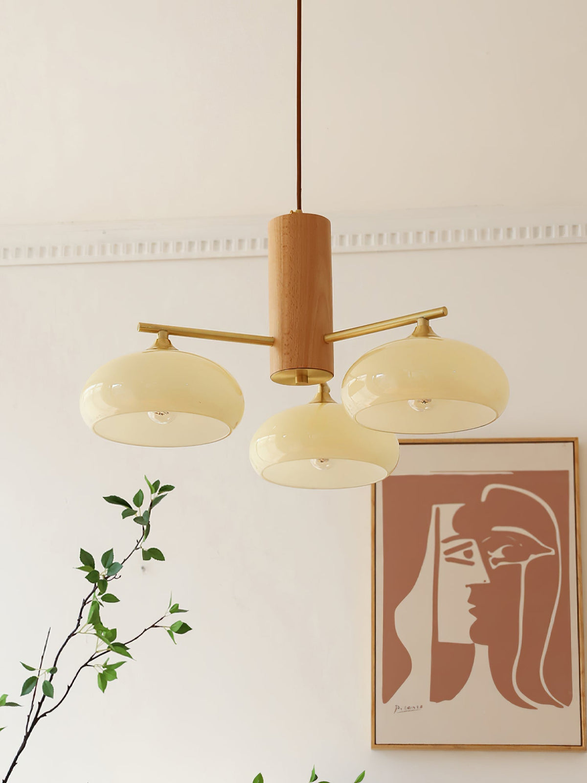 Yado Elliptical Persimmon Chandelier