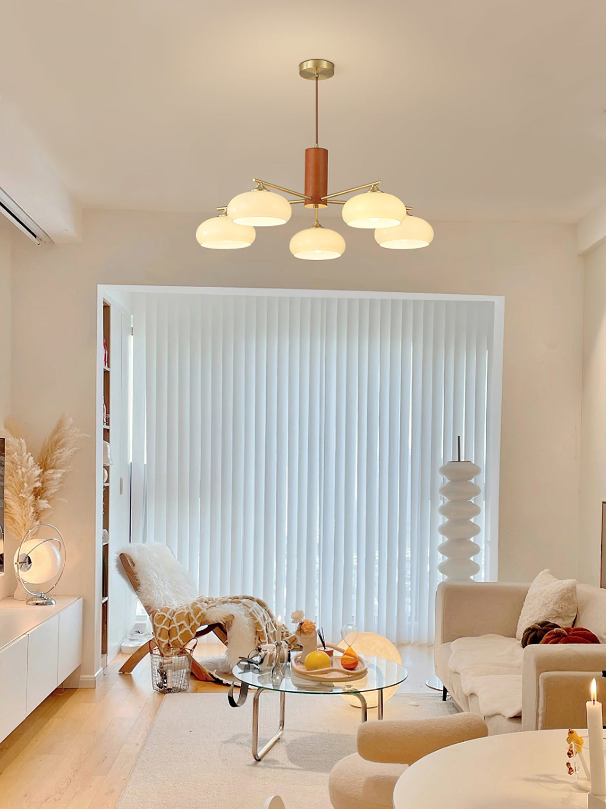 Bion Elliptical Persimmon Chandelier
