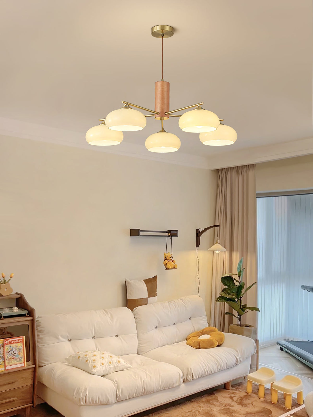 Bion Elliptical Persimmon Chandelier