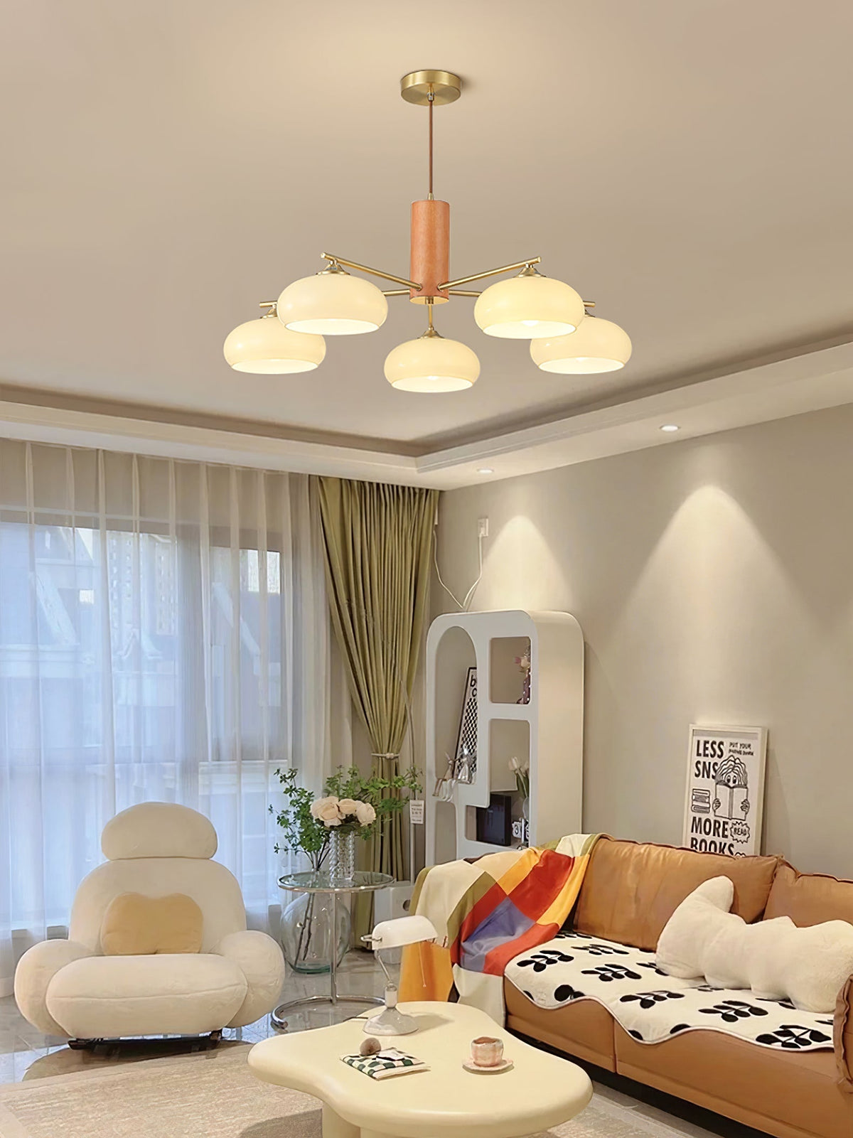 Bion Elliptical Persimmon Chandelier