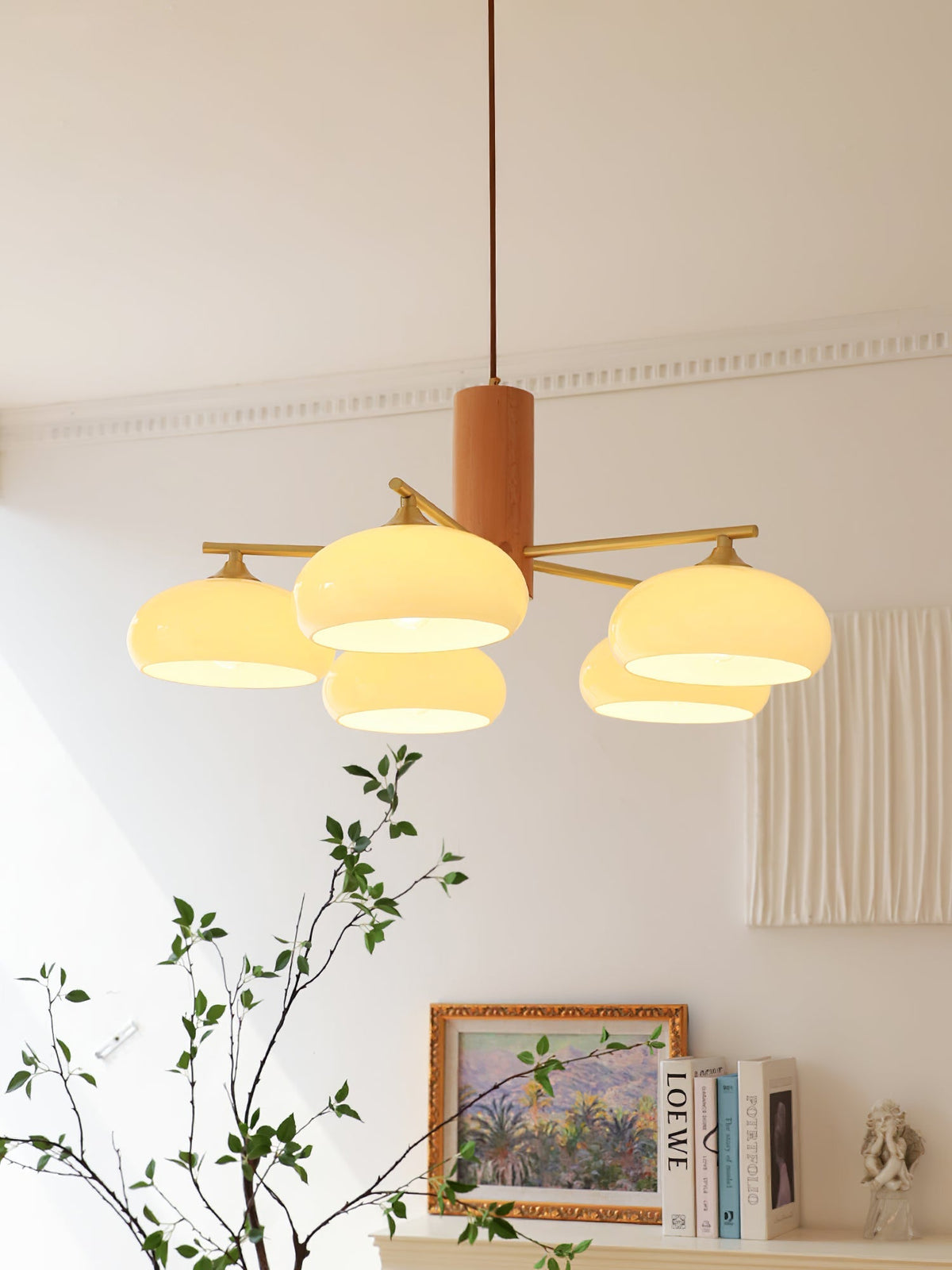 Bion Elliptical Persimmon Chandelier