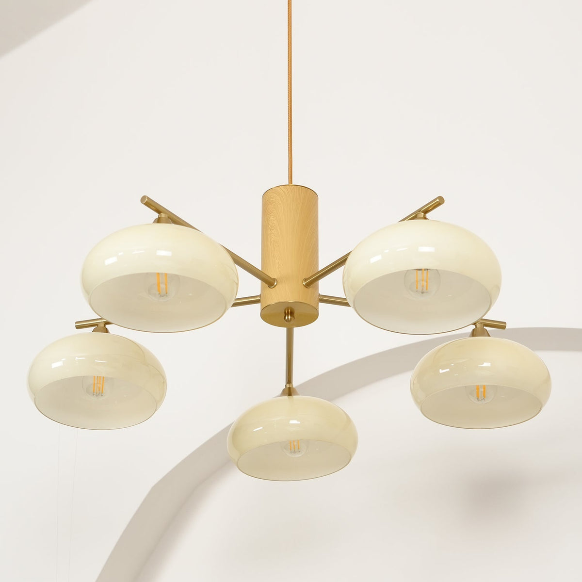 Yado Elliptical Persimmon Chandelier